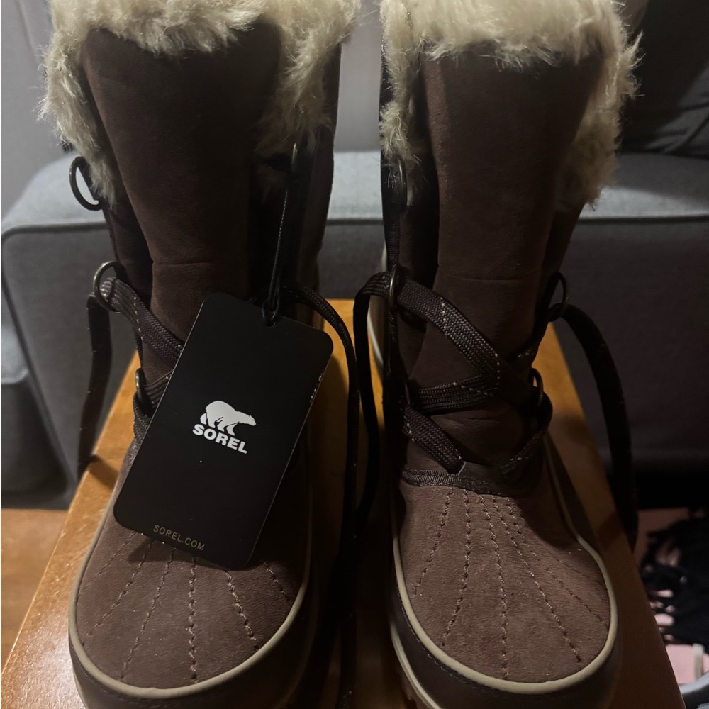 Sorel Waterproof Brown Boots with Fur Lining